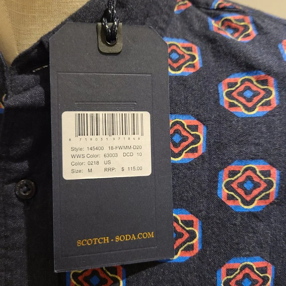 Scotch & Soda Men's Printed Regular Fit Casual Shirt Size: M - Picture 11 of 16